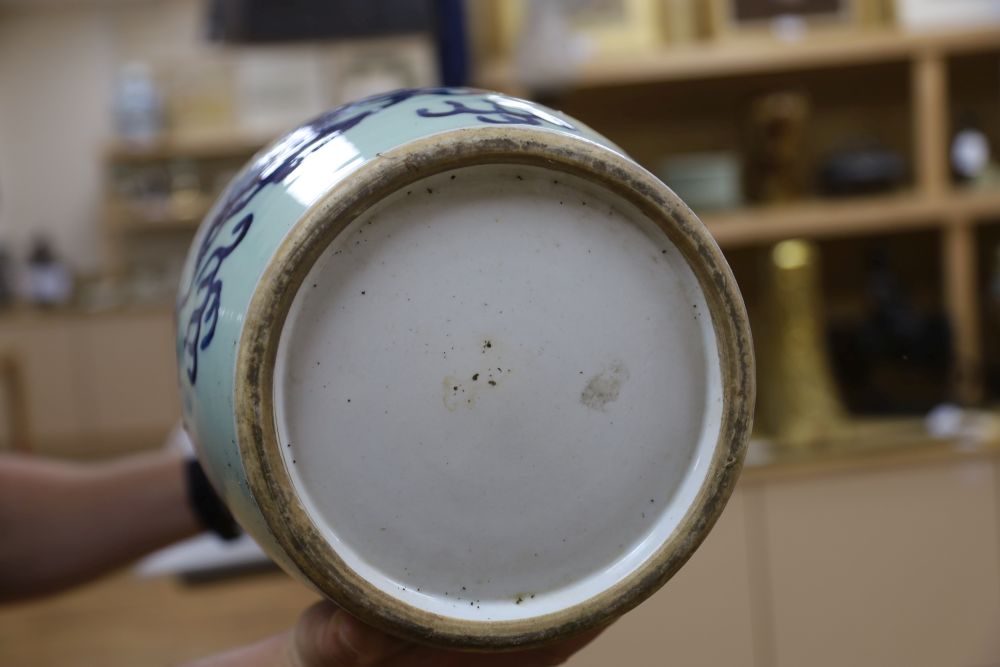 A pair of large Chinese vases depicting dog of Fo, height 61cm